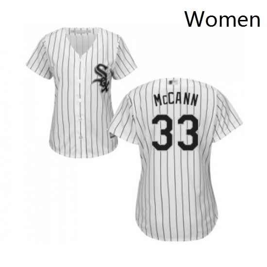 Womens Chicago White Sox 33 James McCann Replica White Home Cool Base Baseball Jersey